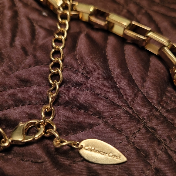 Coldwater Creek Women's Goldtone Rectangle Link 37 in. Necklace + 3 in. Extender - Picture 3 of 7